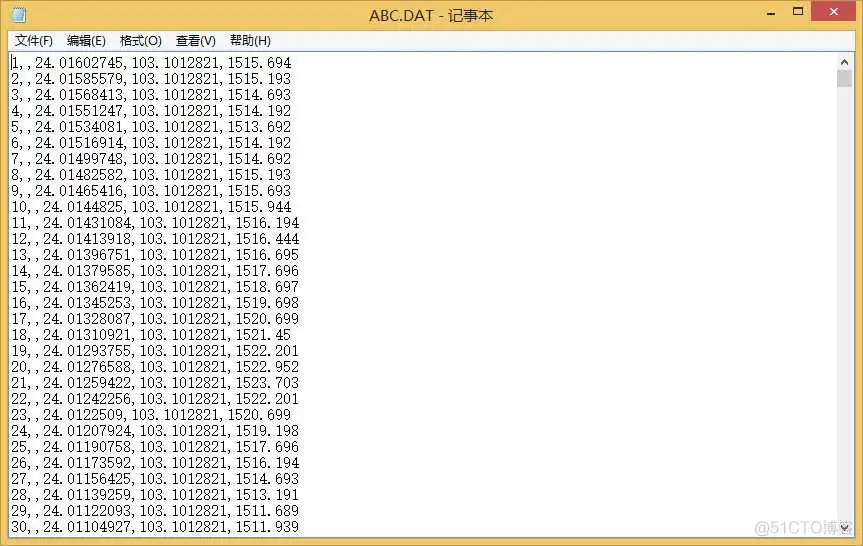 如何将高程点数据(txt)转成南方CASS支持的DAT格式_高程点_22